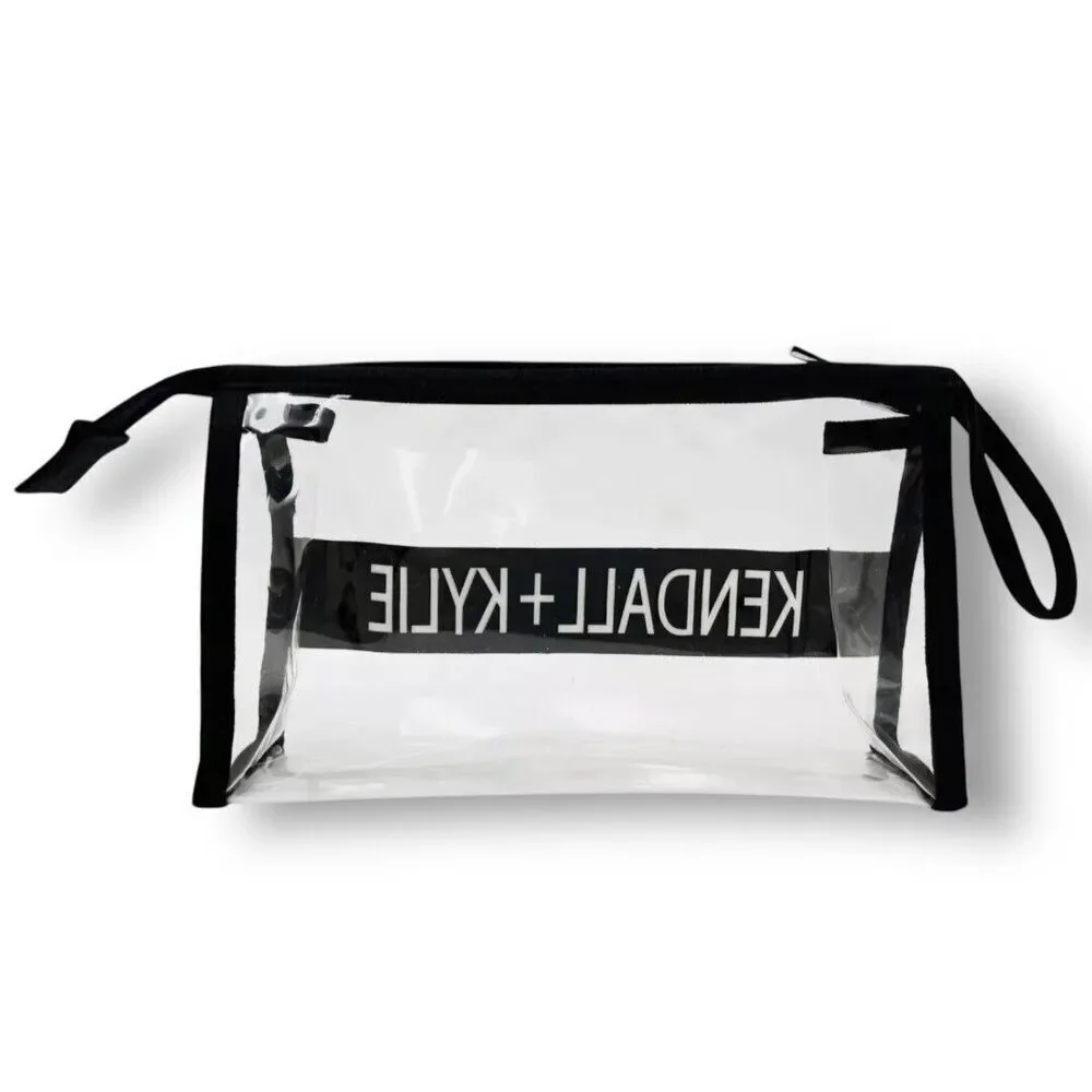 New Kendall + Kylie Clear Makeup Bag‎ Transparent Cosmetic Travel Pouch Case Y2K